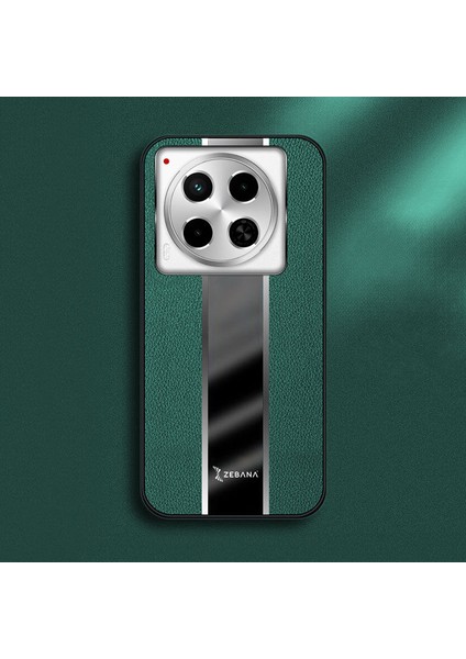 Tecno Camon 30 Pro Uyumlu Kılıf Zebana Premium Deri Kılıf Yeşil fiyatları