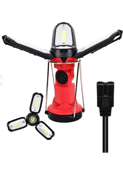 P-8801 Şarjlı Katlanabilir 3xcob Led+ 3w Led Çok Fonksiyonlu Kamp Feneri indirimleri