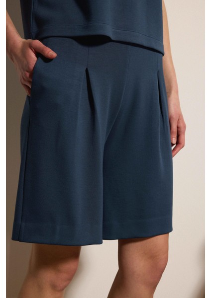 Dökümlü Interlok Bermuda Şort modelleri