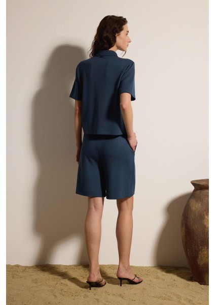 Dökümlü Interlok Bermuda Şort fırsatları