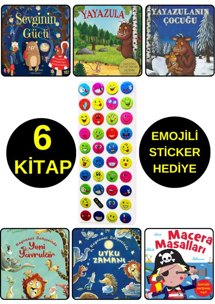 Emojili Sticker Hediye - Okul Öncesi Resimli Kitaplar - Sevginin Gücü - Yayazula - Macera - Yeni