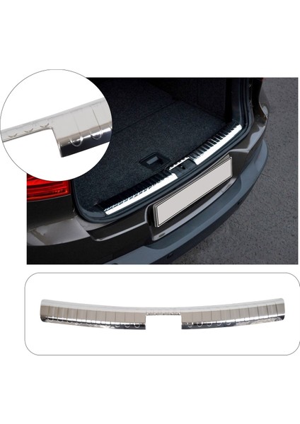 Volkswagen Tiguan 1 Uyumlu 2007-2015 Innen Krom Arka Tampon Üstü Koruma Paslanmaz Çelik