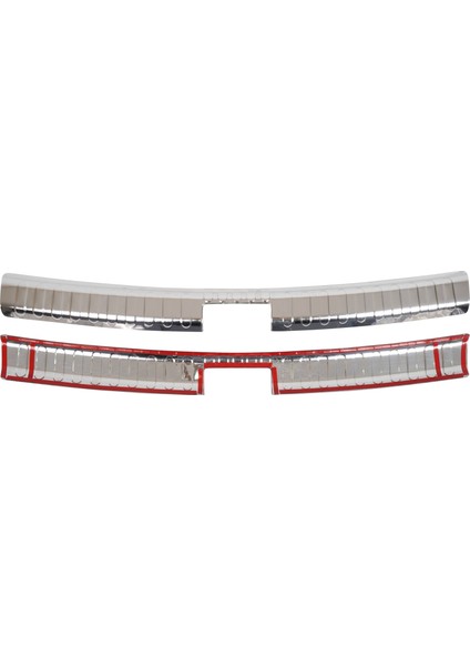 Volkswagen Tiguan 1 Uyumlu 2007-2015 Innen Krom Arka Tampon Üstü Koruma Paslanmaz Çelik