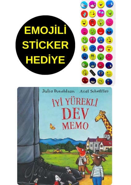 Emojili Sticker Hediye - Okul Öncesi Resimli Kitaplar - İyi Yürekli Dev Memo