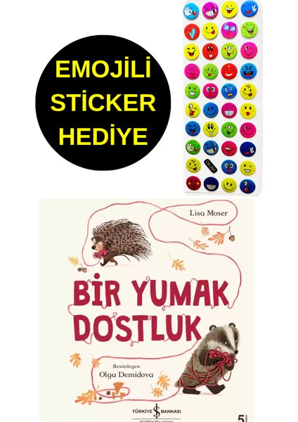 Emojili Sticker Hediye - Okul Öncesi Resimli Kitaplar - Bir Yumak Dostluk
