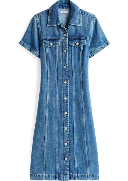 Th WW0WW46638 Dnm Lana Mıdı Kadın Elbise modelleri