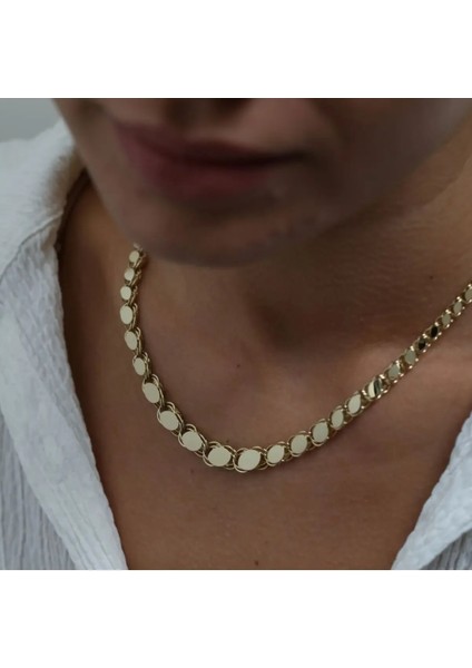 Süzme Pul Altın Zincir Kolye modelleri