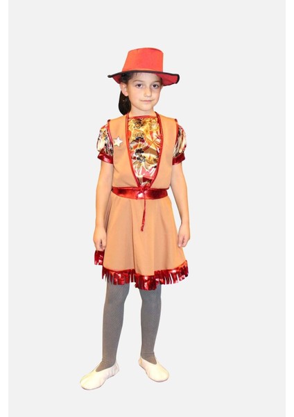 Kırmızı Kovboy Kostümü, Eğlenceli ve Rahat Giyimli Parti Kıyafeti