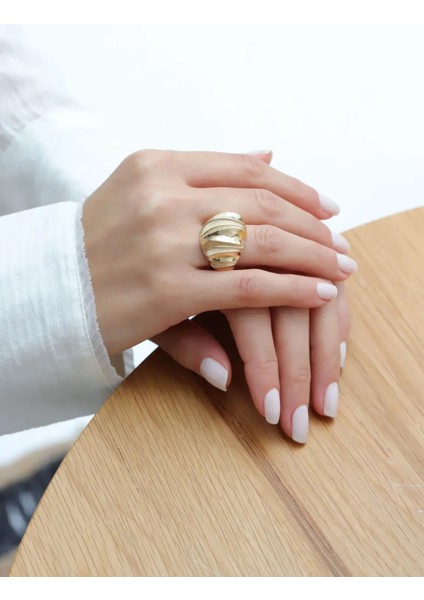 Midye Tasarım Altın Yüzük