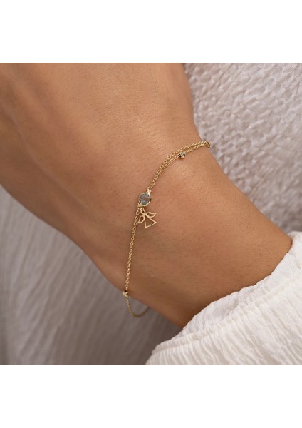 Melek Minimal Altın Bileklik