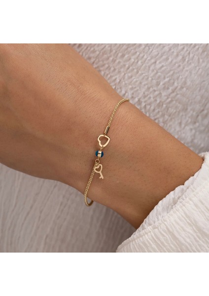 Minimal Sevgi Kilidi Altın Bileklik fiyatları