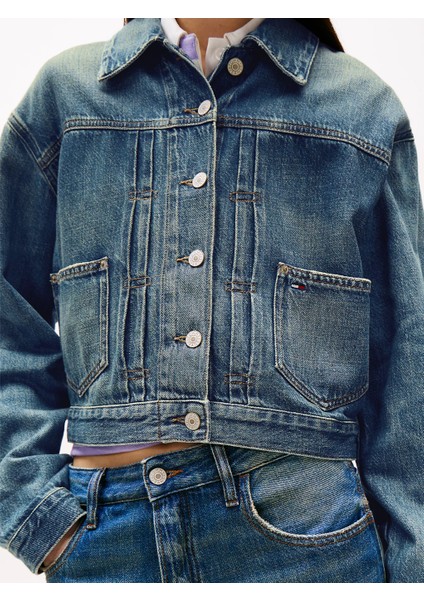 Th DW0DW21061 Pleated Trucker CI2037 Kadın Ceket indirimleri