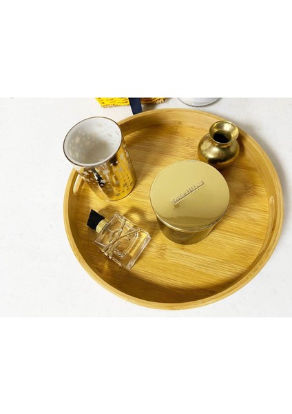 Bambu Yuvarlak Tepsi, Kulplu, 30 Cm, Şık ve Hafif, Doğa Dostu, Renkli ve Kullanışlı fiyatları