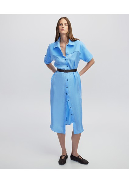 Kumaş Mix Kemerli Elbise IW6250002118089