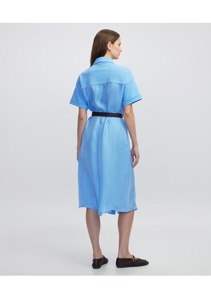 Kumaş Mix Kemerli Elbise IW6250002118089 fırsatları