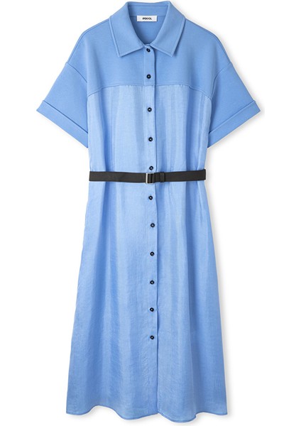 Kumaş Mix Kemerli Elbise IW6250002118089 indirimleri