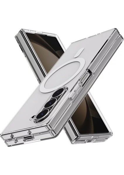 Samsung Galaxy Z Fold 6 Kılıf Porto Pc Sert Manyetik Şarj Özellikli Kapak