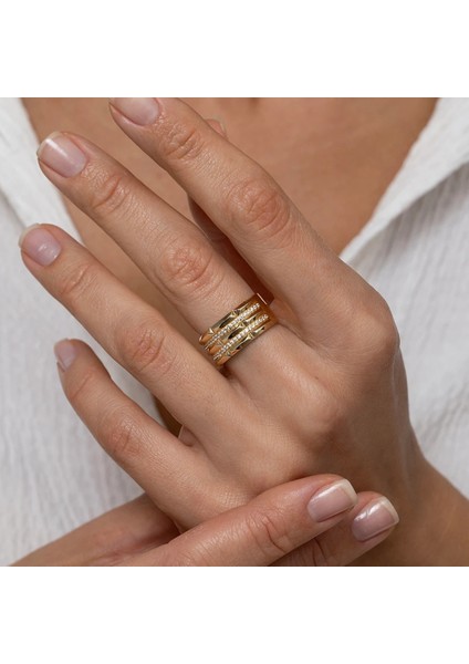 Taşlı Tasarım Altın Yüzük fiyatları