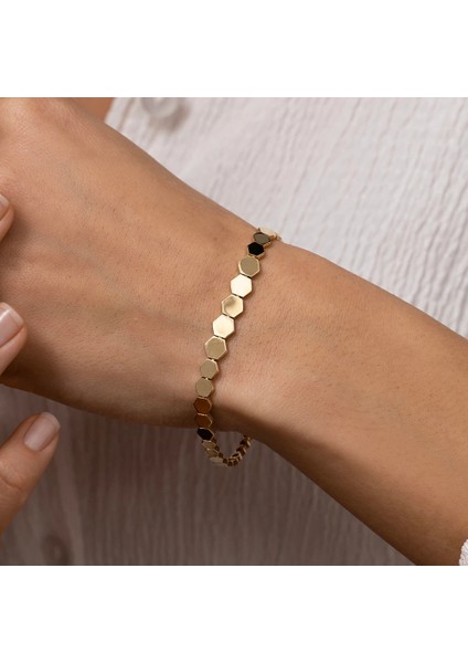 Petek Süzme Altın Bileklik