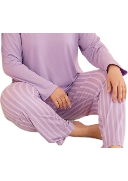Vıvara Büyük Beden Kadın Pijama Takımı Uzun Kollu Nefes Alabilir Rahat Kalıp 3xl-5xl fırsatları