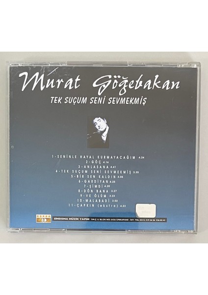 Murat Göğebakan Tek Suçum Seni Sevmekmiş CD (Orijinal 1990 Dönem Baskı Cd) fiyatları
