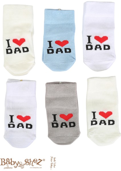 Pamuklu 6'lı Yenidoğan Erkek Bebek Çorap Dad Erkek fiyatları