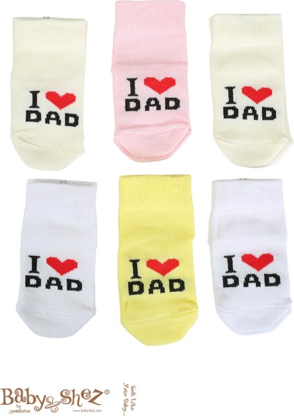 Pamuklu 6'lı Yenidoğan Erkek Bebek Çorap Dad Erkek fiyatları