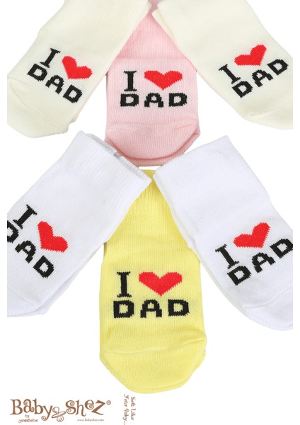 Pamuklu 6'lı Yenidoğan Erkek Bebek Çorap Dad Erkek modelleri