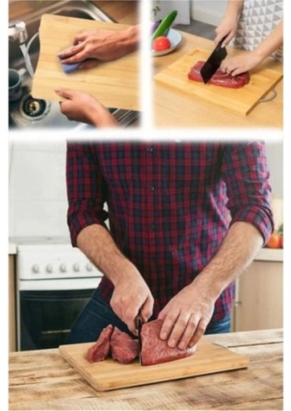 Metal Saplı Bambu Kesim Tahtası, Dayanıklı ve Şık Mutfak Gereci fiyatları