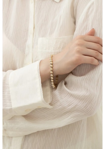 Taş Detaylı Altın Bomb Bileklik fiyatları