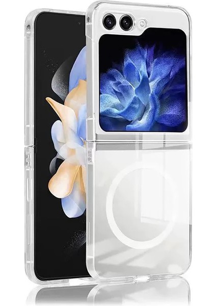 Samsung Galaxy Z Flip 6 Kılıf Porto Pc Sert Manyetik Şarj Özellikli Kapak
