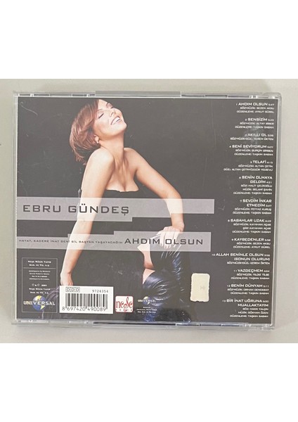 Ebru Gündeş Ahdım Olsun CD (Orijinal 2001 Dönem Baskı Cd) fiyatları