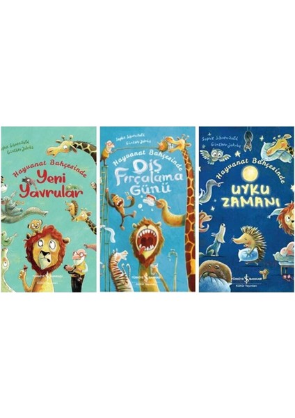 Hayvanat Bahçesinde -Diş Fırçalama Günü-Uyku Zamanı-Yeni Yavrullar 3 Kitap 1 Arada