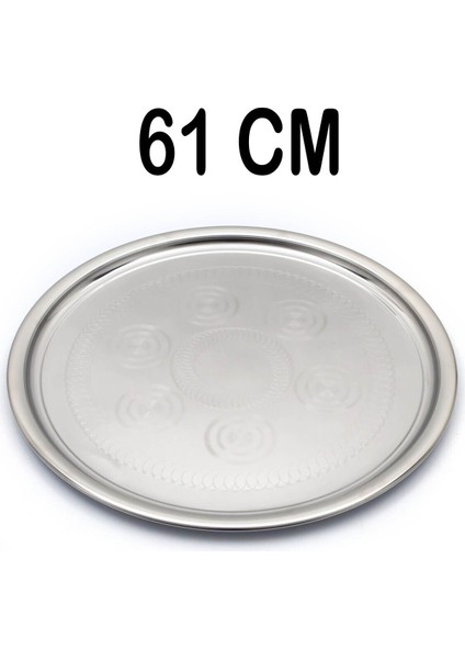 61 cm Paslanmaz Çelik Sini ve Tepsi, Şık ve Dayanıklı Mutfak Gereciği