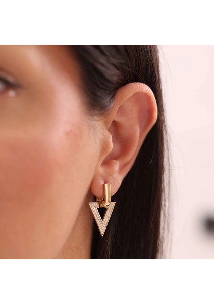 Nisera Vector Altın Küpe