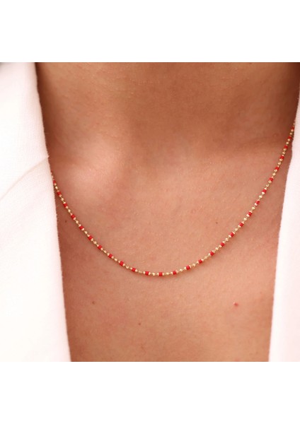 Kırmızı Minimal Unisex Altın Zincir fiyatları