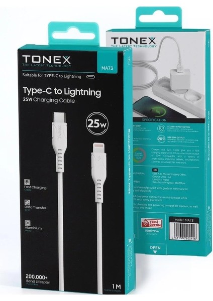 Type-C To Lightning Pd USB Data Kablo 25W - MA73