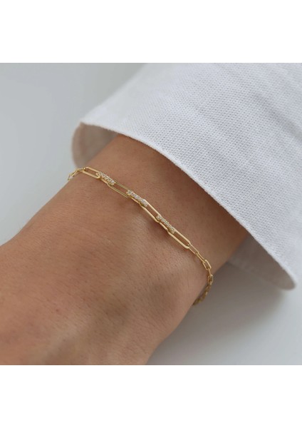 Nisera Minimal Taşlı Ataç Altın Bileklik fiyatları