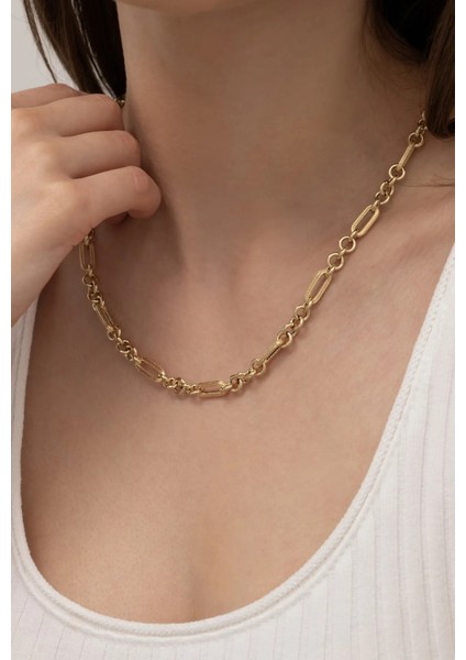 Kalemli Modern Unisex Altın Zincir fiyatları