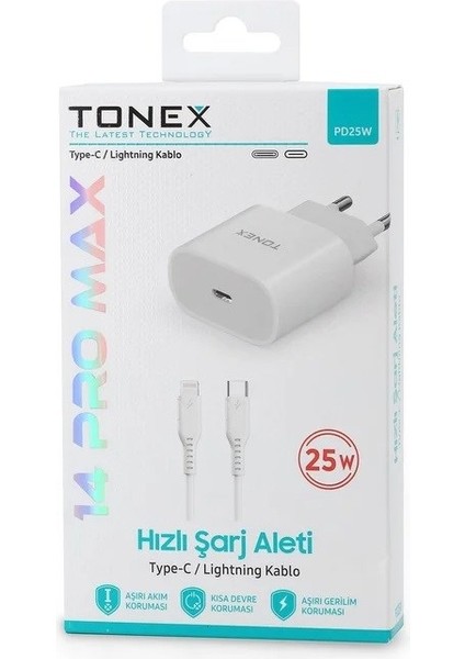 PD25W Type-C To Lightning 25W 3.4A Yeni Nesil Şarj Seti
