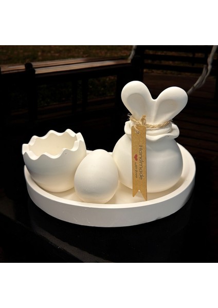 🐰 3’lü El Yapımı Dekor Seti – Tavşan Figürü, Yumurta ve Yumurta Kabuğu Objeleri ile Modern Taş Tozu Tepsi fırsatları
