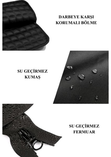 Macbook pro 16" (M2 Max 2023) Siyah Unisex Şık ve Koruyucu Omuz Askılı Laptop Çantası modelleri