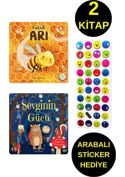 Emojili Sticker Hediye - Okul Öncesi Resimli Kitaplar - Küçük Arı - Sevginin Gücü