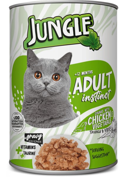 Kedi Konservesi 400 gr Tavuklu-Sebzeli