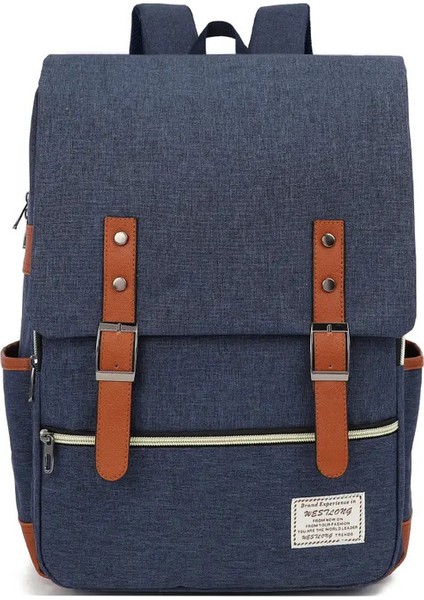 Erkek Moda Modo Mochila Escolar Feminina Erkek Okul Çantası Seyahat Su Geçirmez Torba 3T52 Renk: Mavi/boyut: 16 Inç (Yurt Dışından)