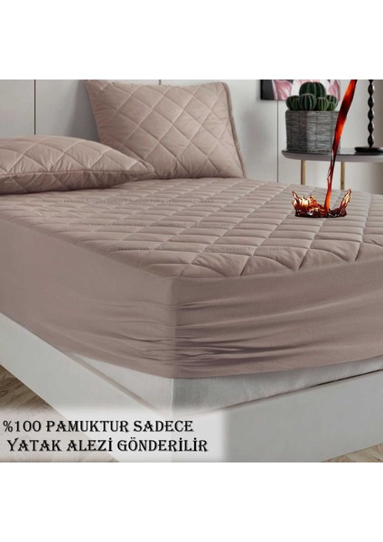 Pamukkale Alez Kahverengi Pamuk Kapitone Sıvı Geçirmez Alez Fitted Alez Çarşaf modelleri