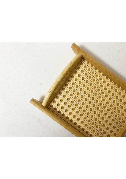 Rattan ve Bambu Malzemeden Şık 29X19CM Tepsi, Doğal ve Kullanışlı Tasarım fiyatları