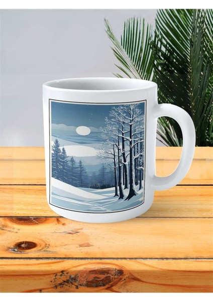 Kar Baskılı Kupa Bardak Kişiye Özel Desen 7