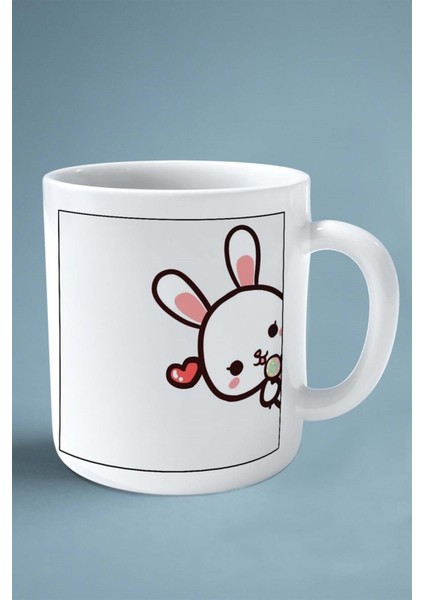 Sevgililer Günü Sevgili Kişiye Özel Baskılı Kupa Bardak Çift Taraflı Baskı Model 125 Şeker