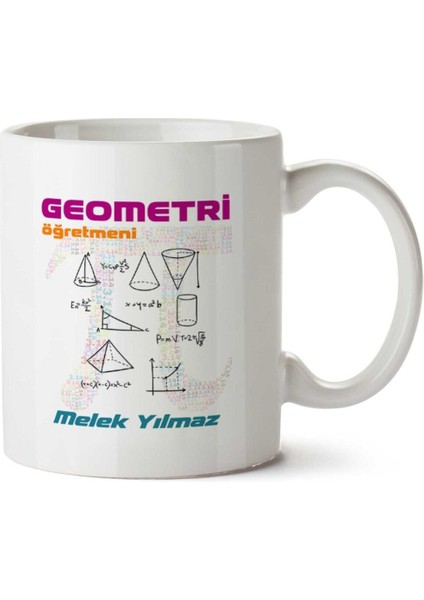 Kişiye Özel Geometri Öğretmeni (2) Kupa Bardak